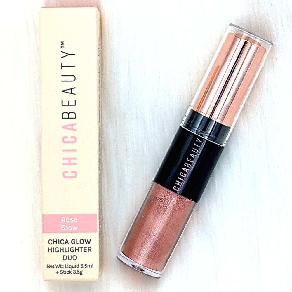 🔴 CHICA BEAUTY Chica Glow Highlighter Duo - Rose Glow